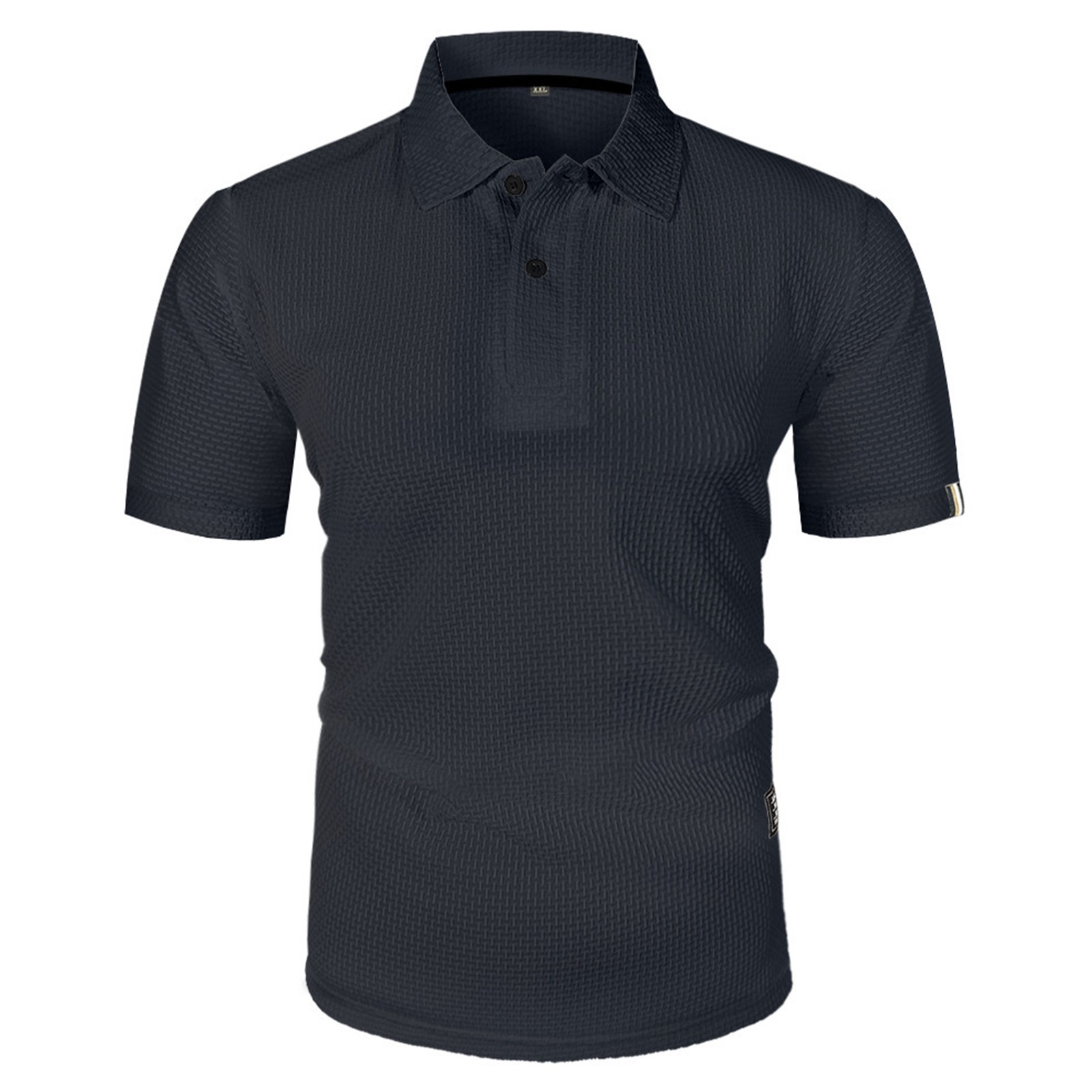 Camiseta informal de manga corta y color liso para hombre - Tejido ligero y transpirable - Cuello clásico para ocasiones informales de verano